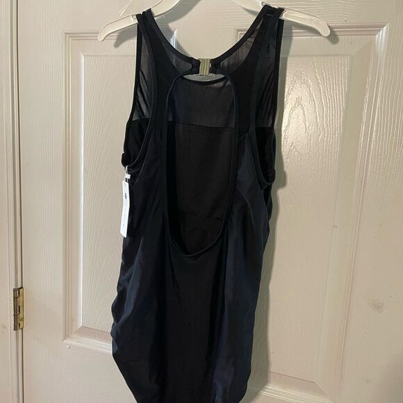 NWT Holipick black mesh High Neck One Piece Swimsuit Tummy control Size Large - Picture 3 of 4